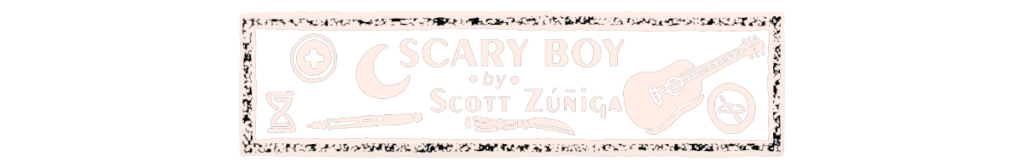 Scary Boy Substack banner by independent artist Scott Zuniga